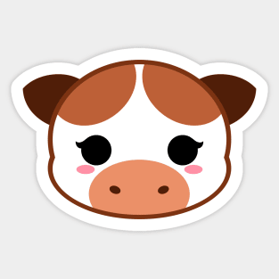 Cute Chocolate Milk Cow Sticker